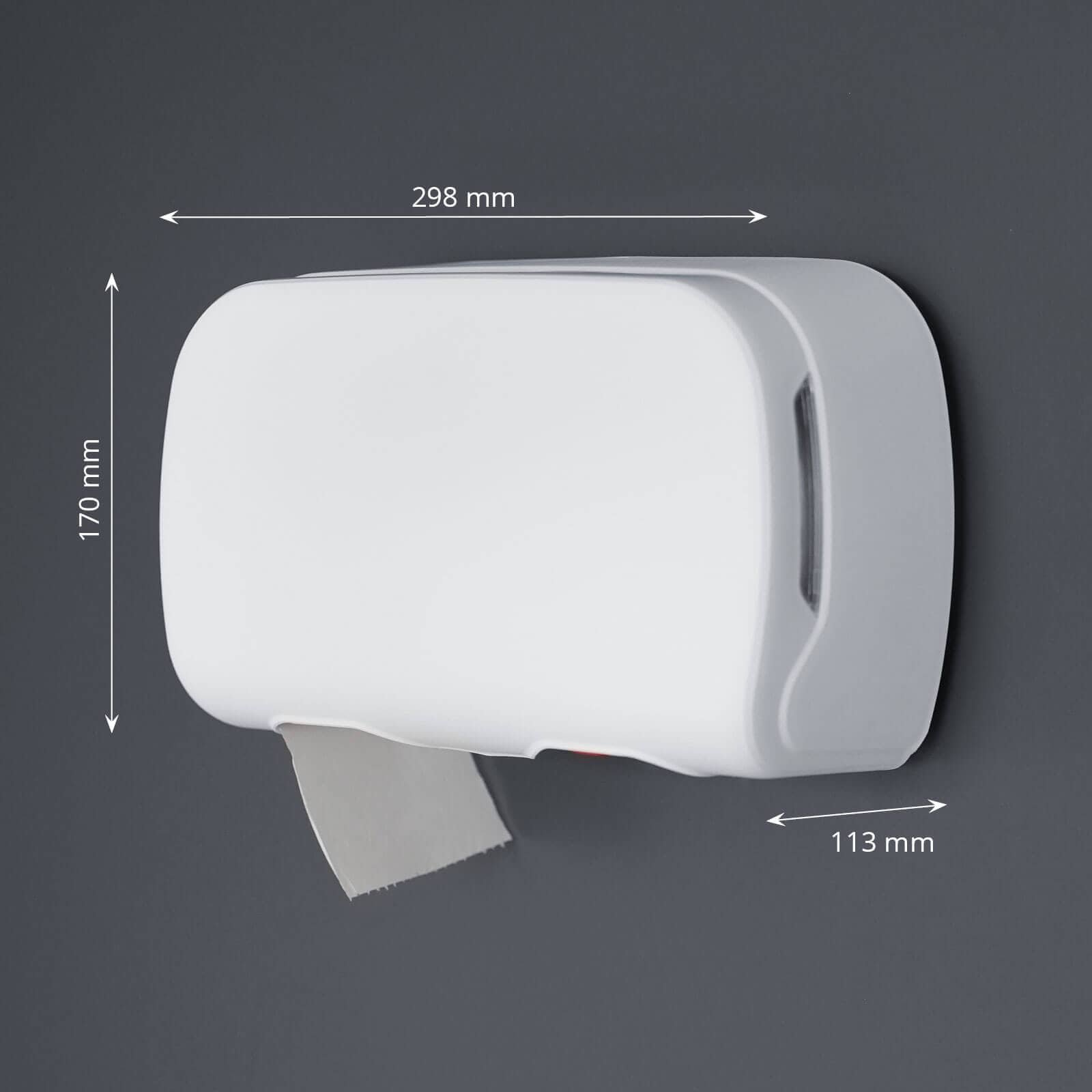 Distributeur de papier toilette pour 2 rouleaux sans mandrin - blanc mat