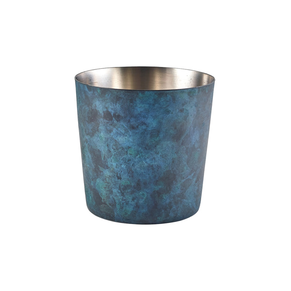 Serving Cup stainless steel blue patina - 8,5x8,5cm/420ml (12 pcs.)