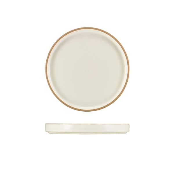 Plato de presentación Kava de loza blanca – 18 cm (6 uds)