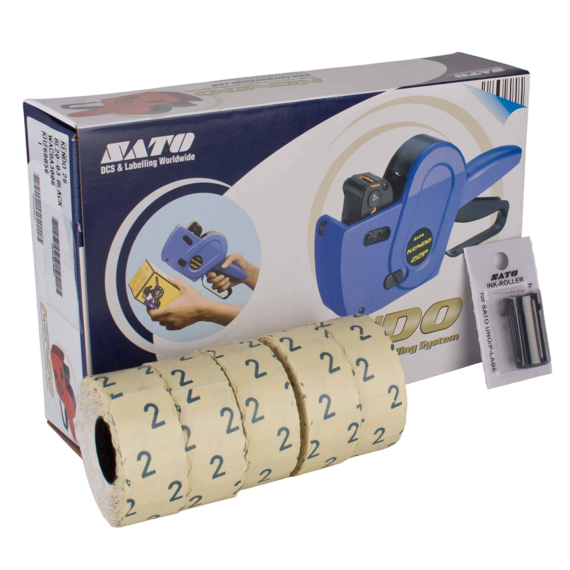 Auszeichner + MHD Etiketten (5x 1500 Stk.) Set