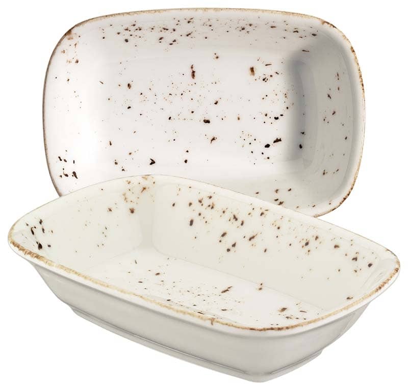 Bonna Grain Gourmet plat rectangulaire 17x11,5cm crème - 12 pièces