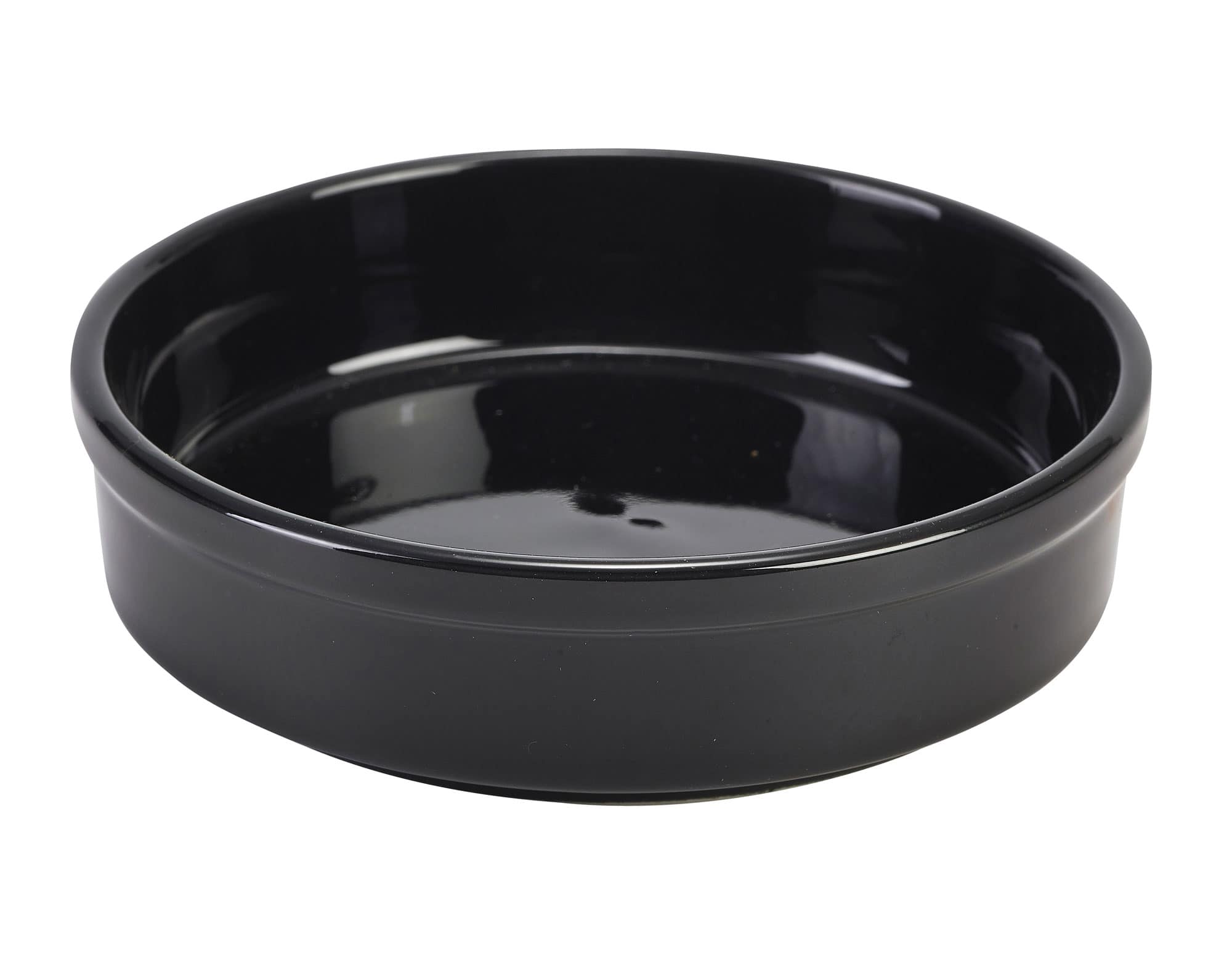 Porcelain round dish, black - 140ml (6 pcs.)