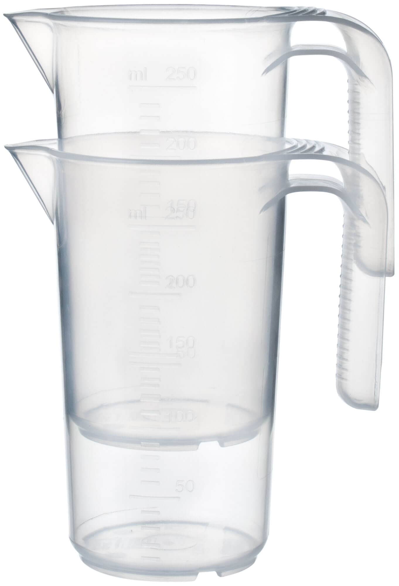 Vaso medidor apilable, PP - Graduación hasta 250 ml