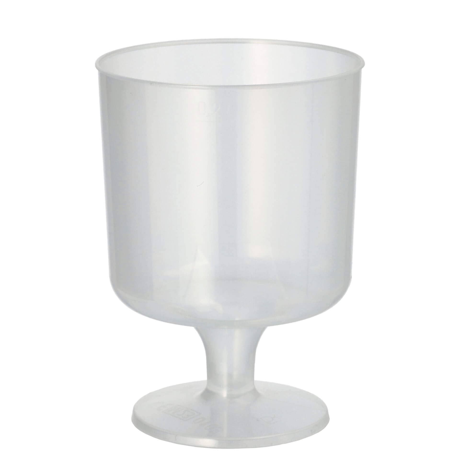 Reusable plastic red wine glass, polypropylene - 0.2 L (10-pack)