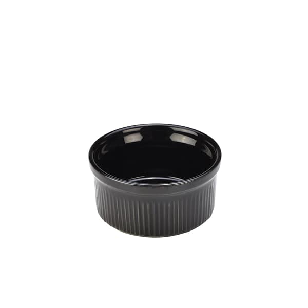 Cuenco / fuente para horno de barro negro - 90 ml / 8 cm (12 uds)
