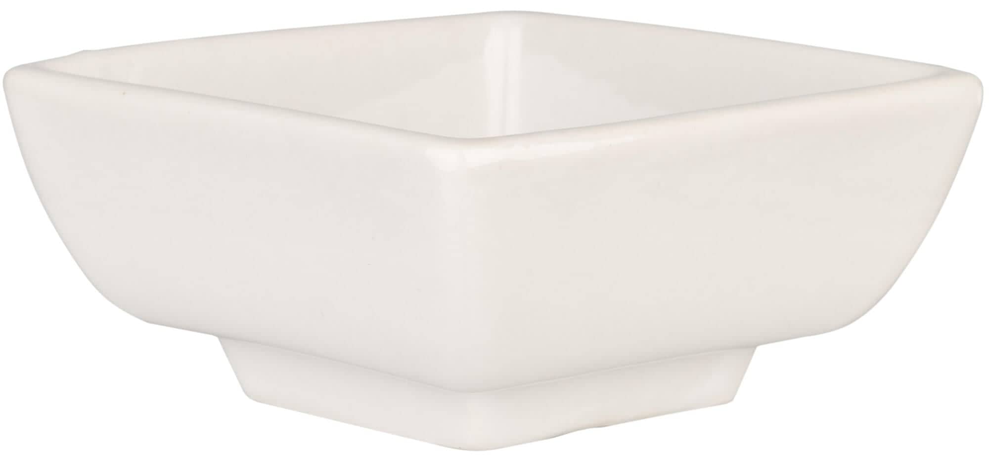 Bol à dips carré, porcelaine, blanc - 8,4 x 8,4 x 4cm