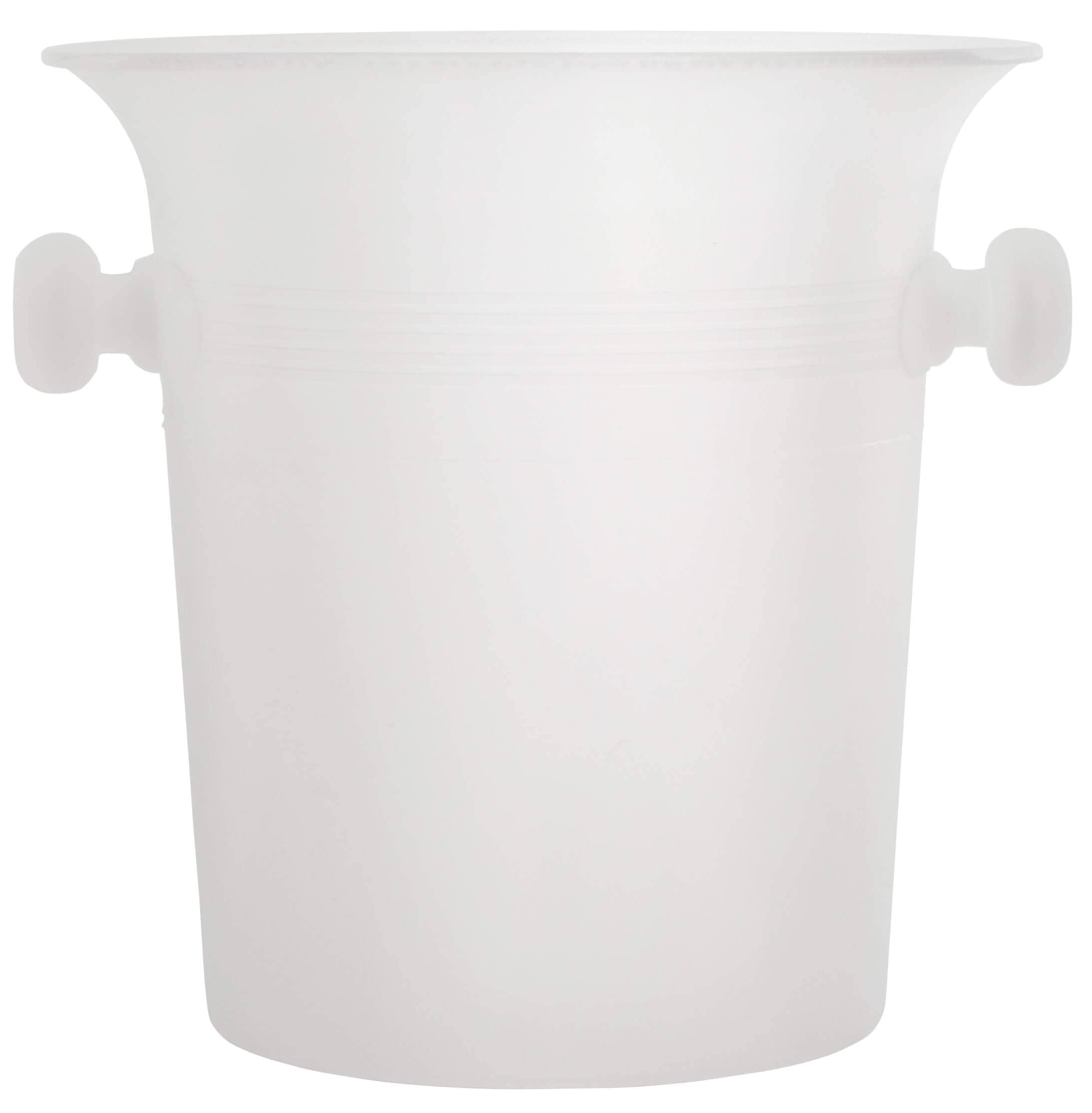 Enfriador de botellas de plástico - blanco esmerilado