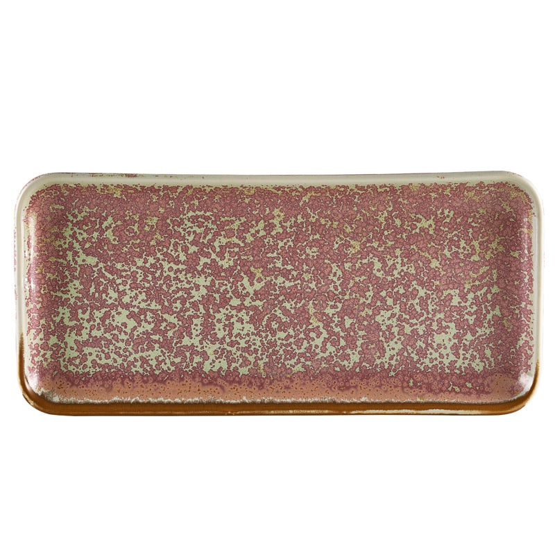 Schmale rechteckige Platte Terra Rose – 27 × 12,5 cm (6 Stk.)