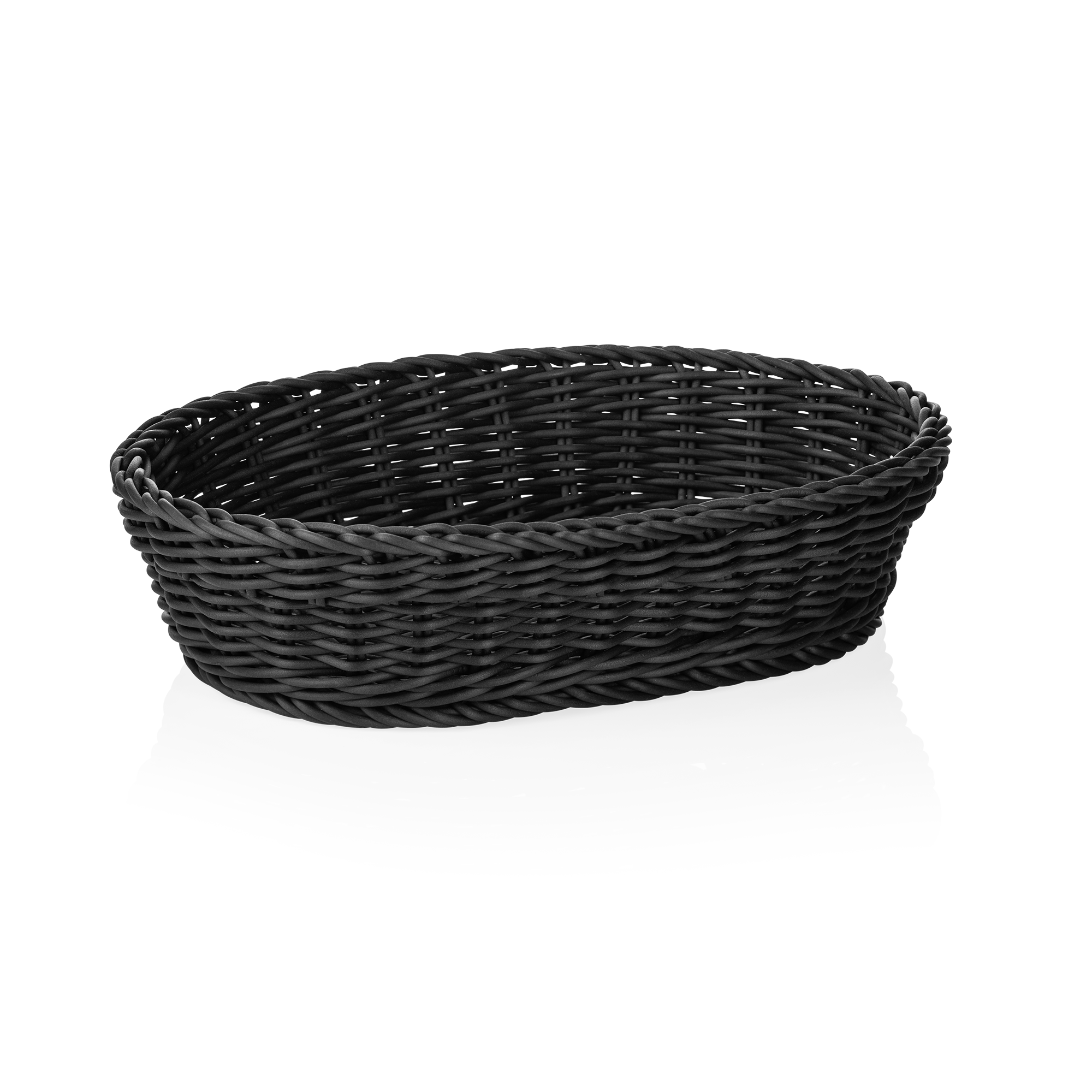 Panier ovale, polypropylène noir - 28x16x8cm