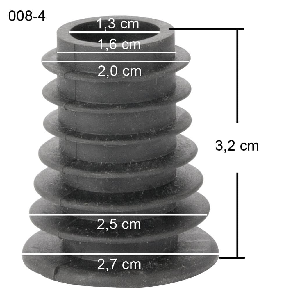 Replacement cork for measure pourer, with fins - Size 1