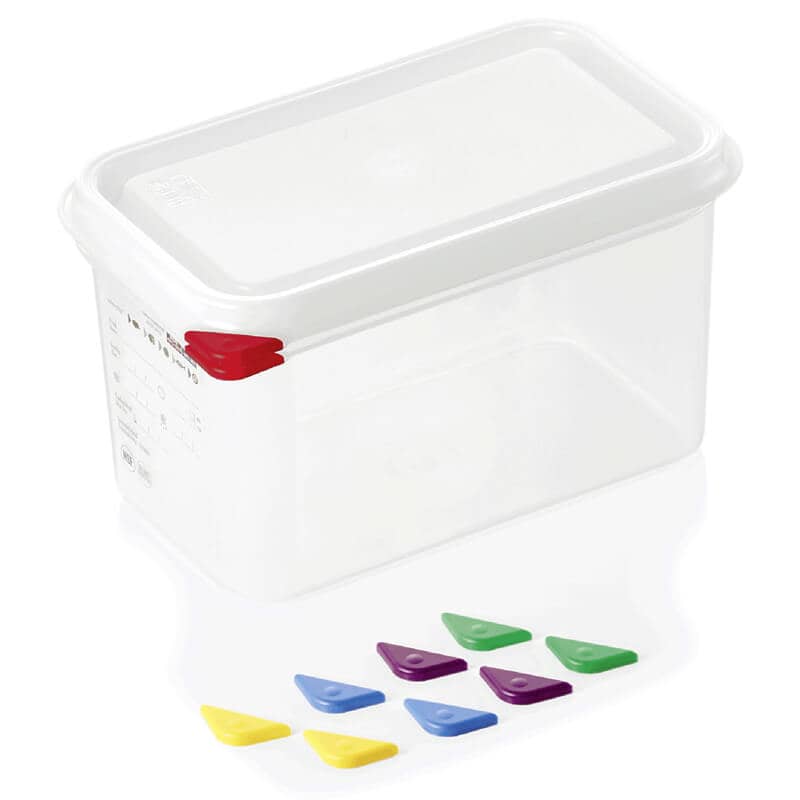 Récipient de conservation GN 1/4 avec couvercle, PP - 4,3 l / H 15 cm