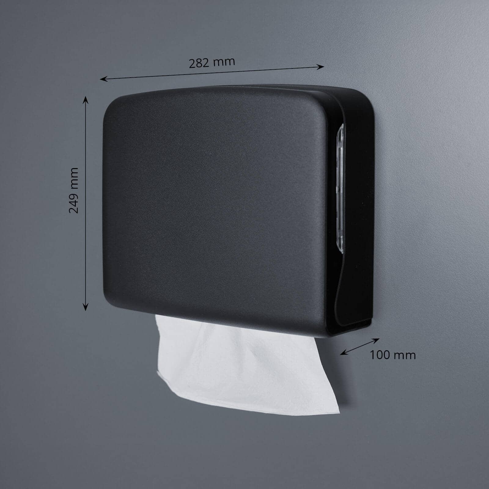 Handtuchspender Mini für Papierhandtücher - schwarz matt