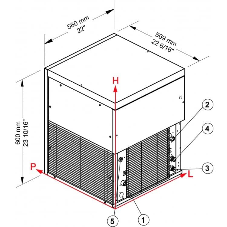 Brema Machine à glace en flocons série G 160A HC - Glace en flocons (157 kg)