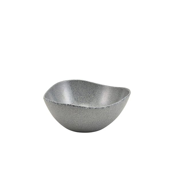 Triangular melamine bowl, grey granite effect - 2,5l / 25cm