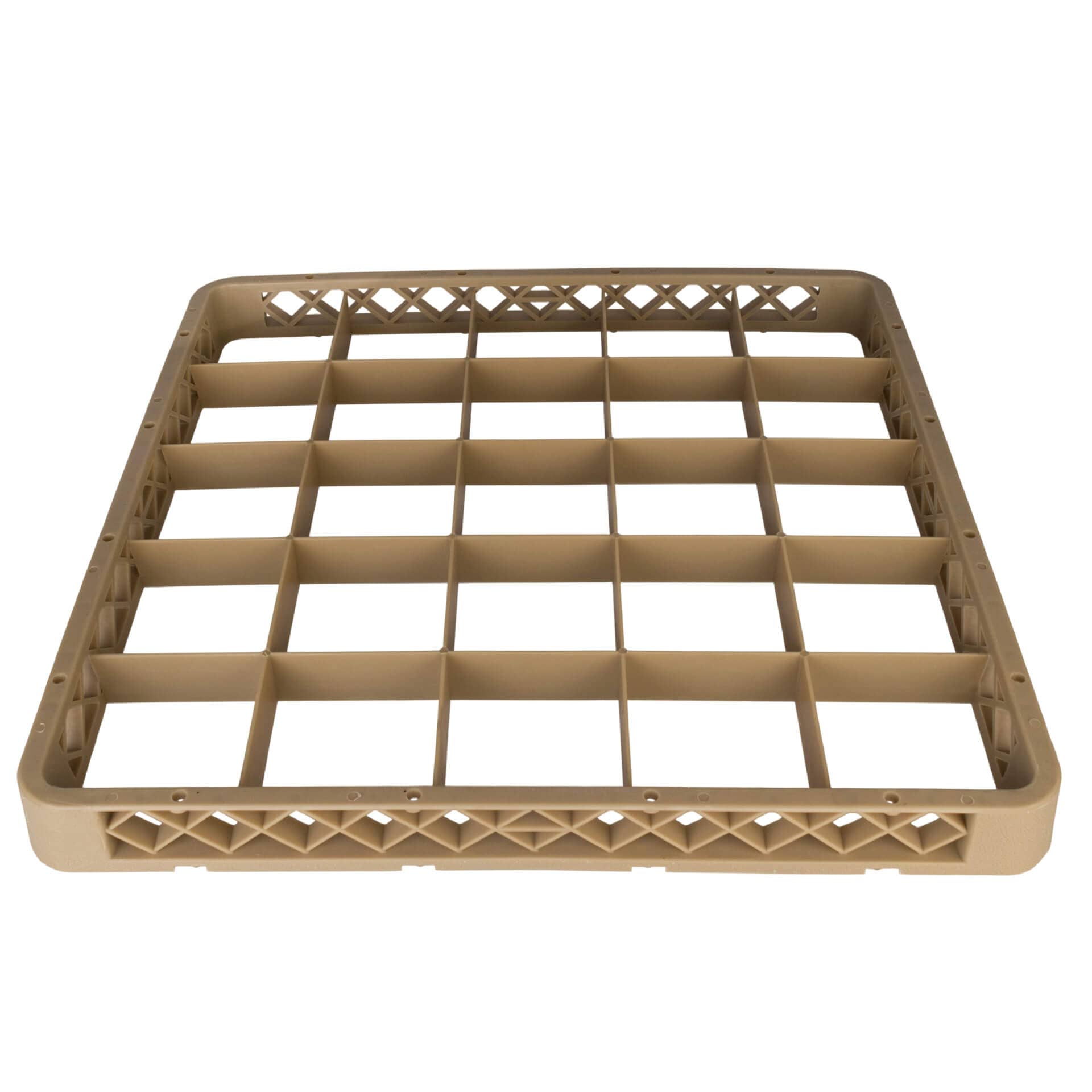 Cesta de lavavajillas de 25 compartimentos TRAEX, color beige - 50 x 50 x 4,5 cm