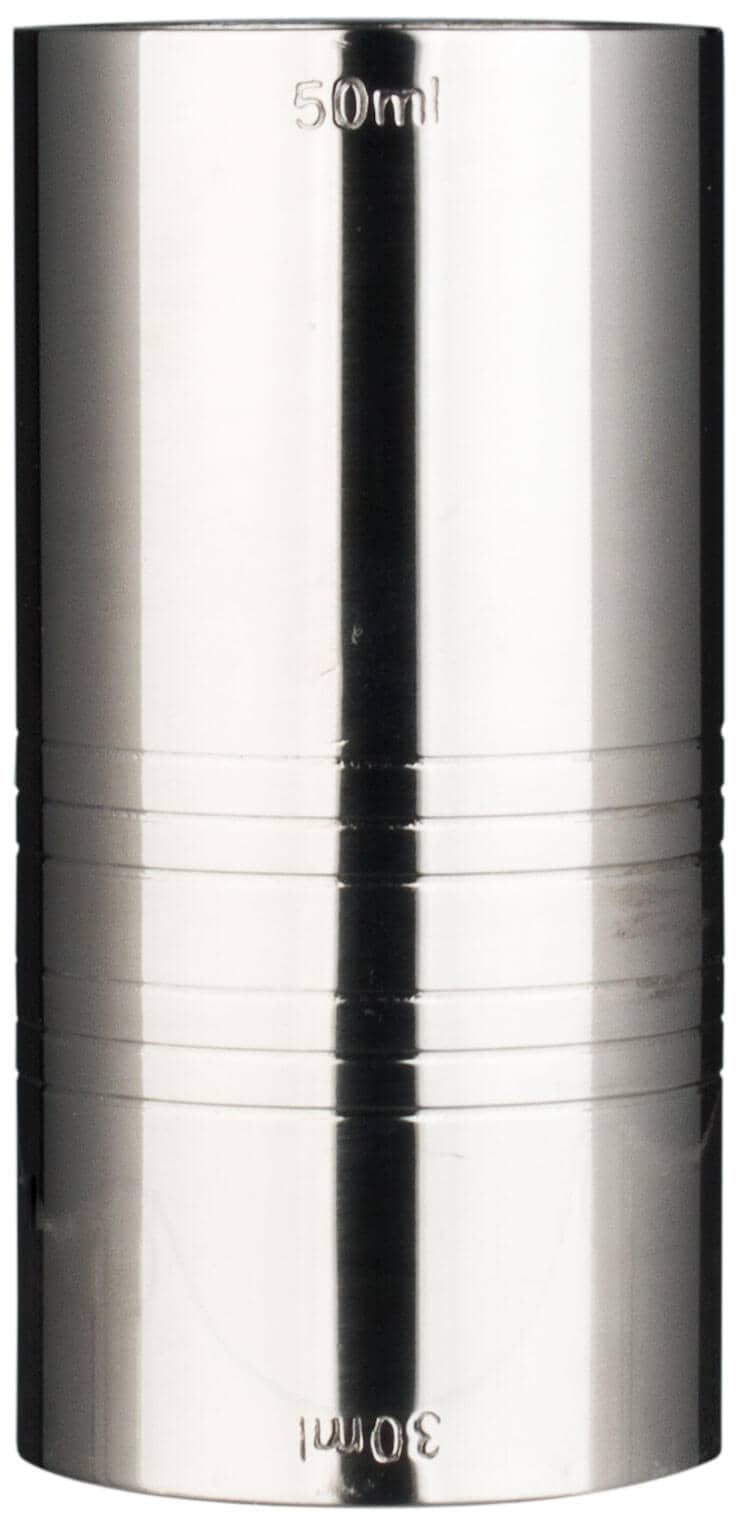 Medidor de cóctel/Jigger Cilíndrico pulido - Acero inoxidable (30/50 ml)
