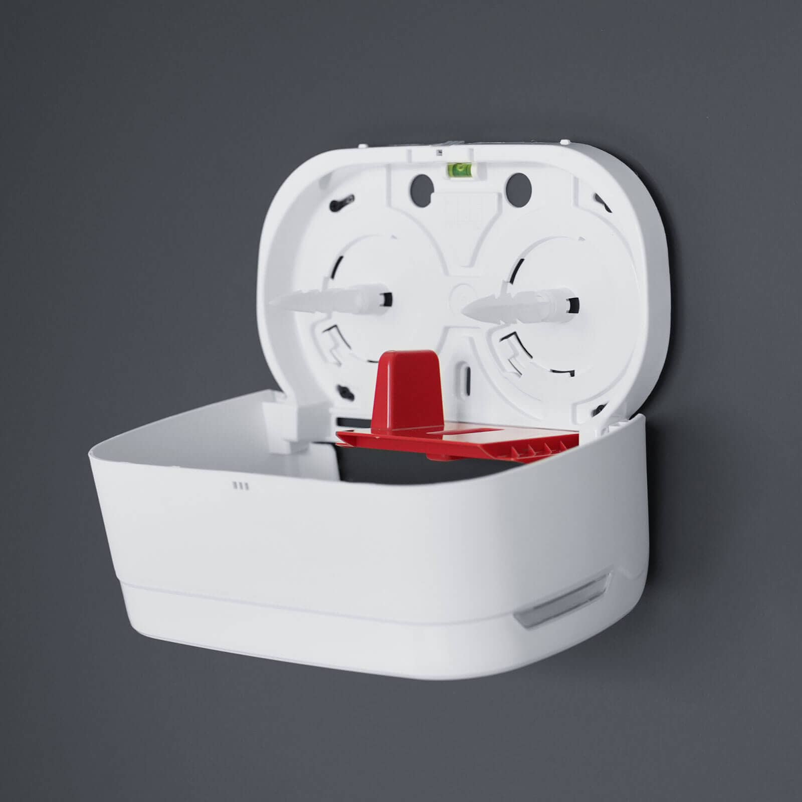 Distributeur de papier toilette pour 2 rouleaux sans mandrin - blanc mat