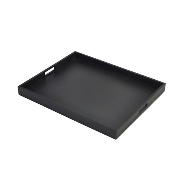 Bandeja de mayordomo, madera de acacia negra - 53,5 x 42,5 x 4,5 cm