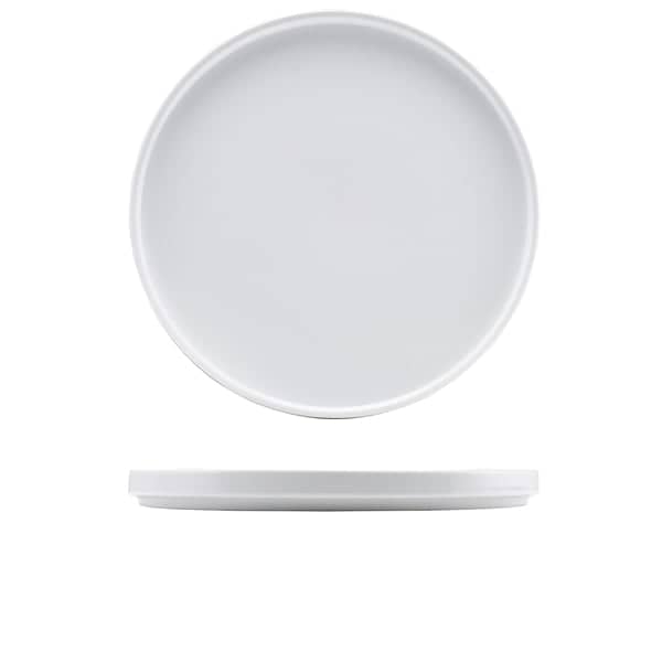 Presentation plate with low rim white porcelain – 30 cm (4 pcs.)