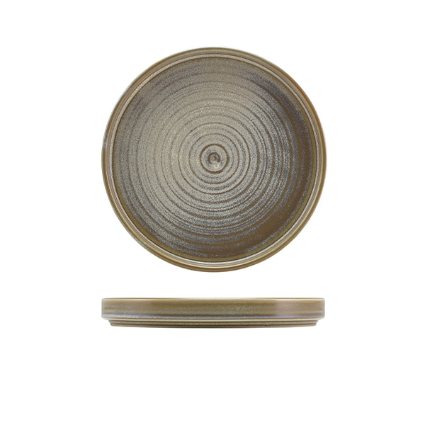 Assiette de présentation basse Terra Matt Grey – 18 cm (6 pcs)