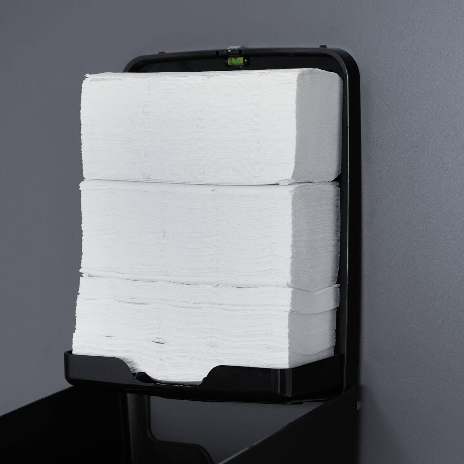 Handtuchspender Maxi für V-Falz Papier - schwarz matt