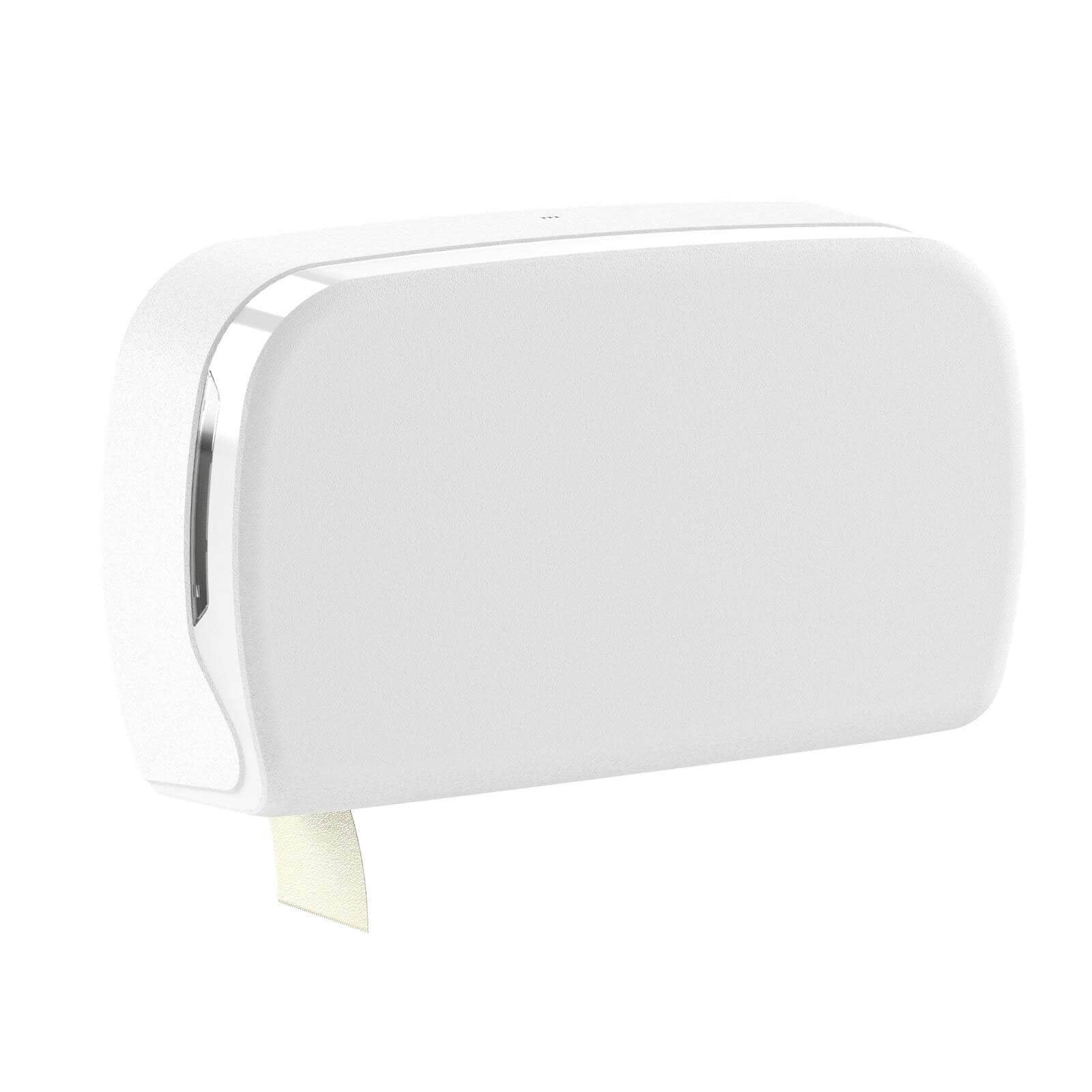 Distributeur de papier toilette Maxi Jumbo pour 2 rouleaux - blanc mat