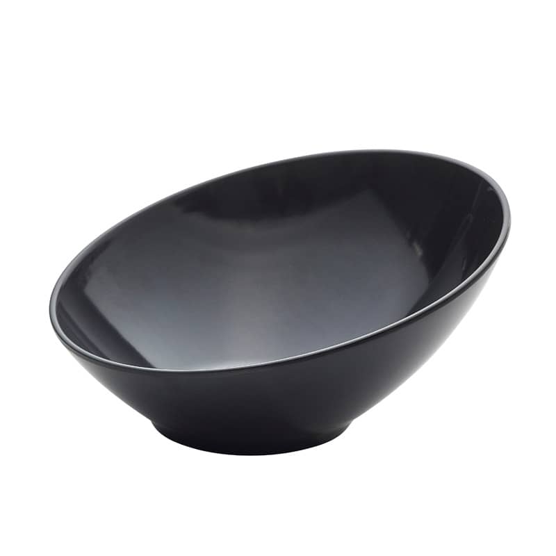 Slanted Buffet Bowl, Black Melamine - 21cm