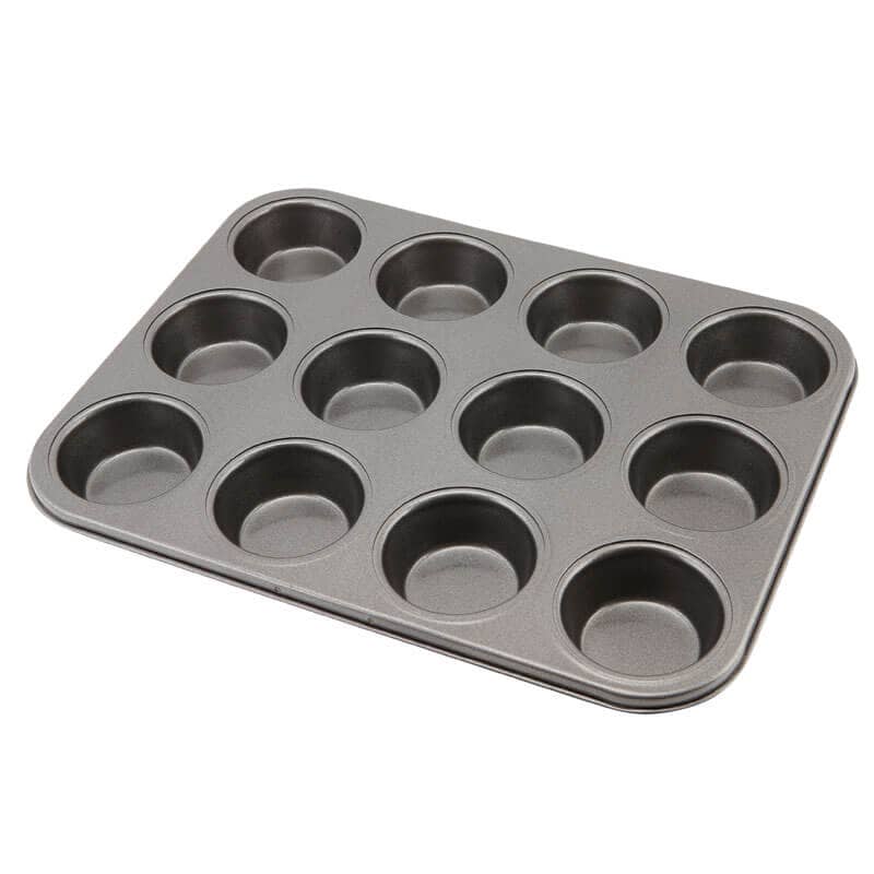Muffinblech antihaftbeschichtet, Karbonstahl - für 12 Muffins