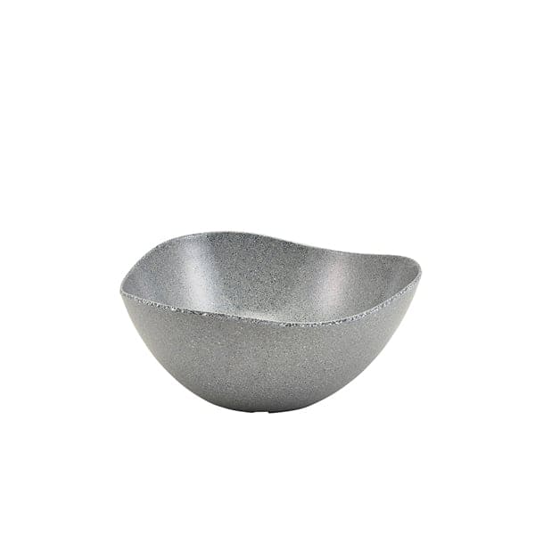 Triangular melamine bowl, grey granite effect - 3,6l / 28cm