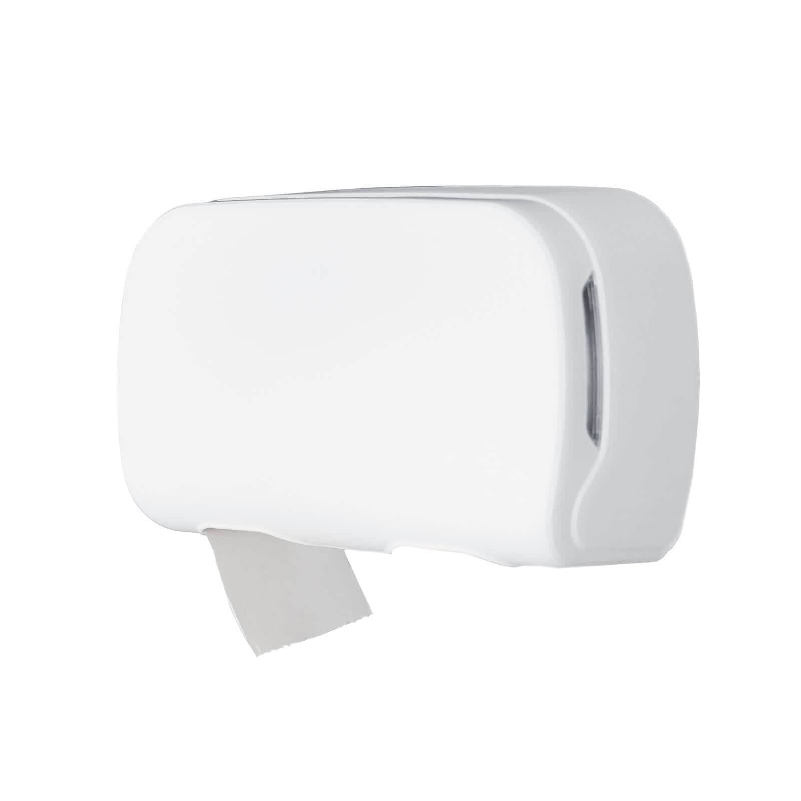 Distributeur de papier toilette pour 2 rouleaux sans mandrin - blanc mat