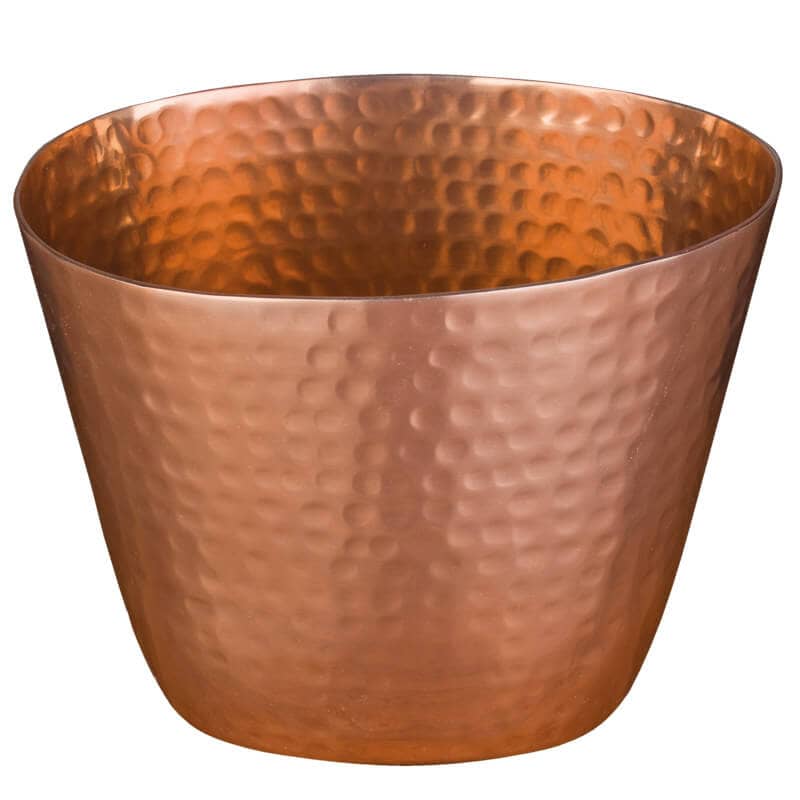 Bottle cooler / wine cooler, aluminum copper-colored hammered - 20.5x14cm