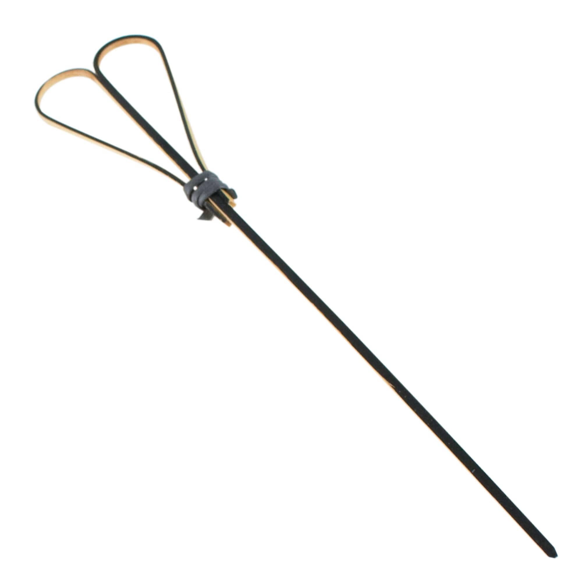Brochetas de bambú con forma de corazón, beige y negro - 18 cm (100 uds)