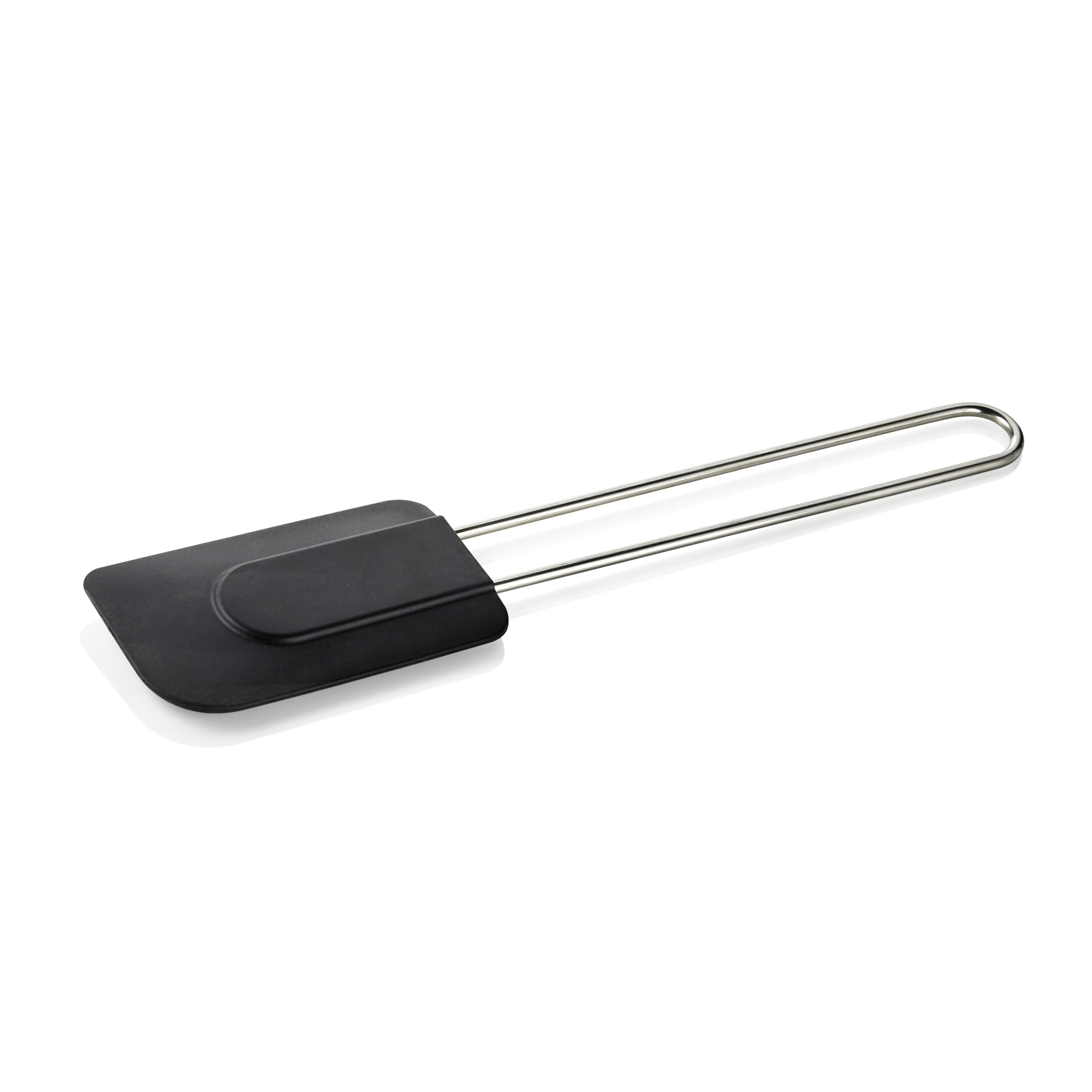 Teigspatel Edelstahl, Silikon, schwarz - 29cm