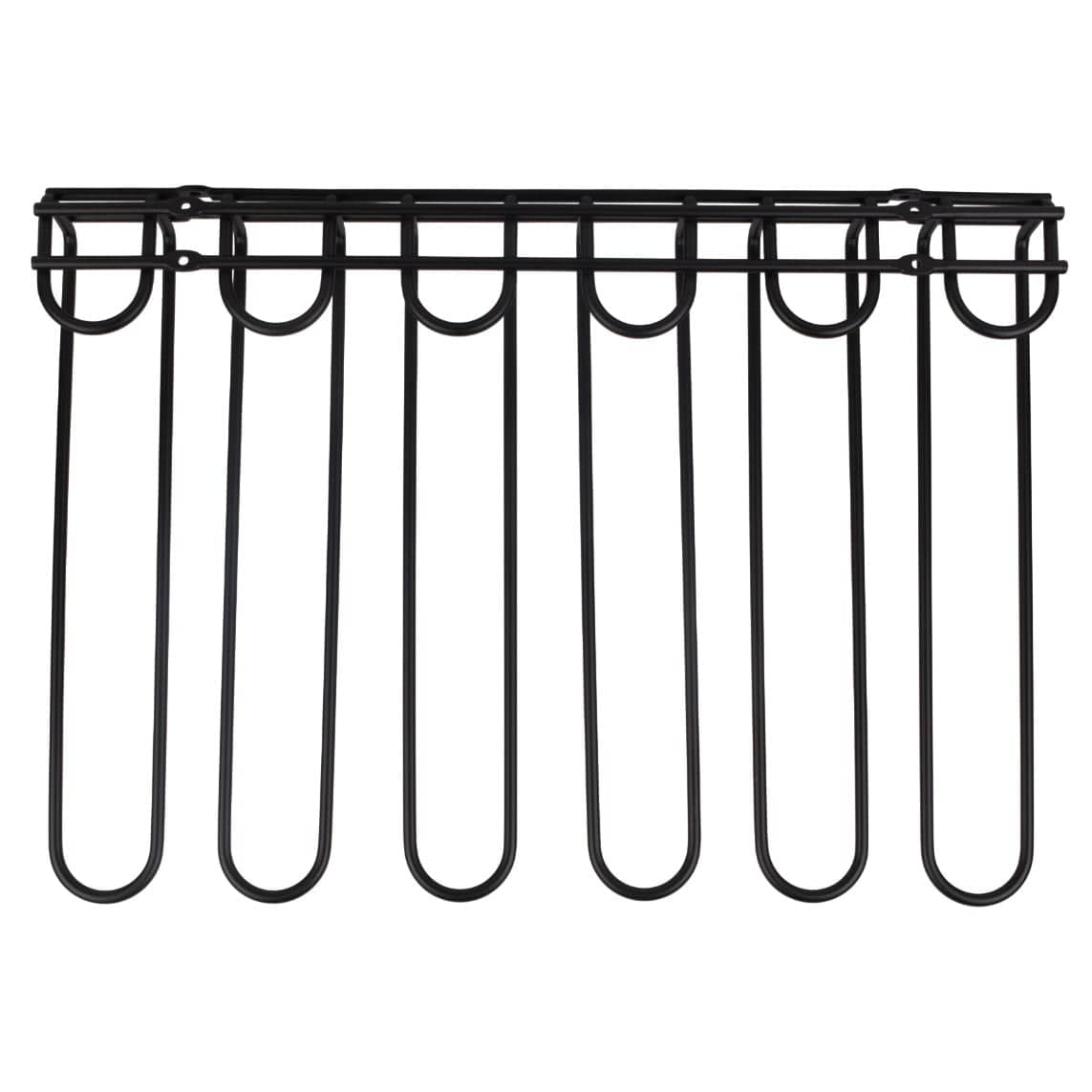Multiple glass rail 45 x 32 cm, black - 5 rows