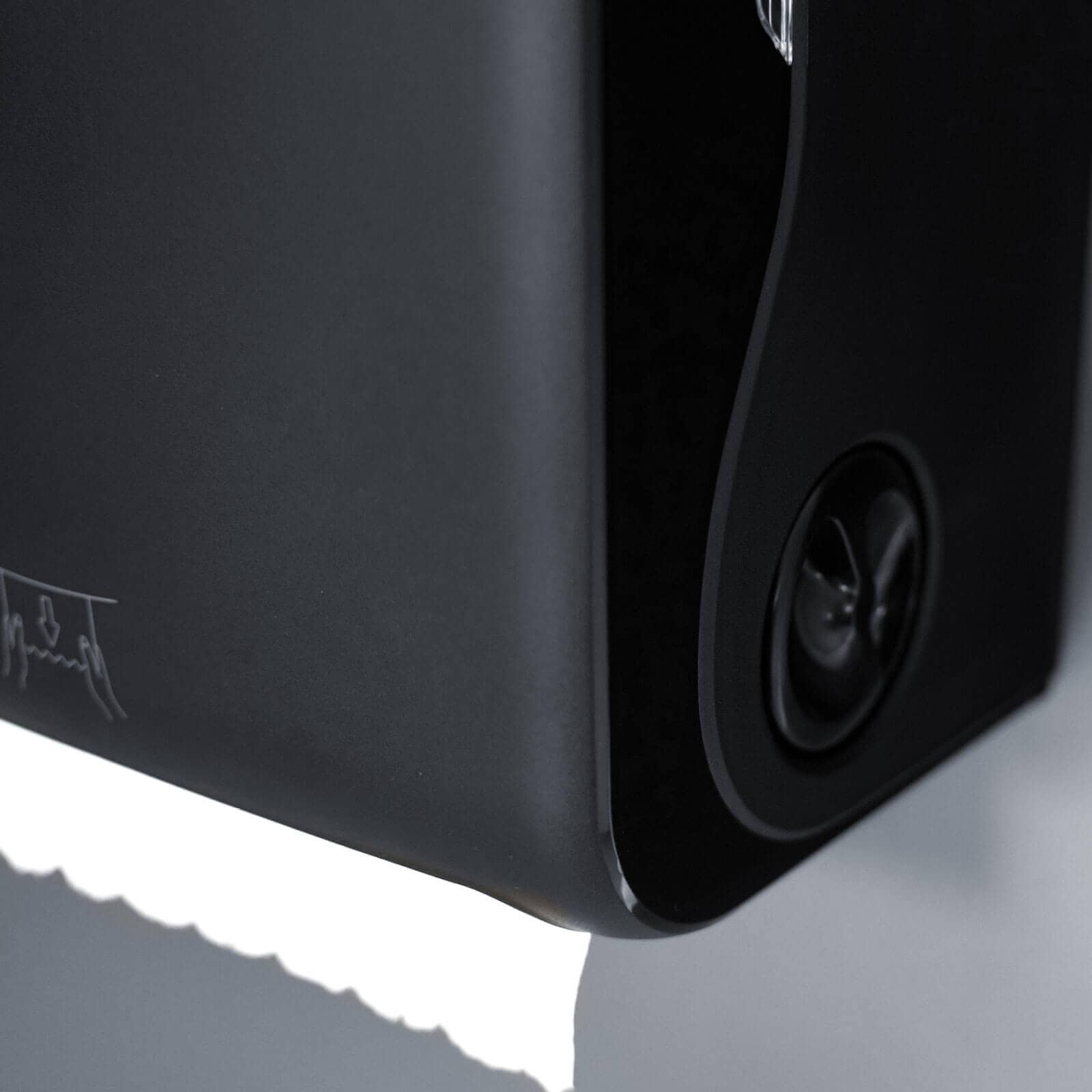 Distributeur de rouleaux d'essuie-mains Autocut pour rouleaux avec adaptateur - noir mat