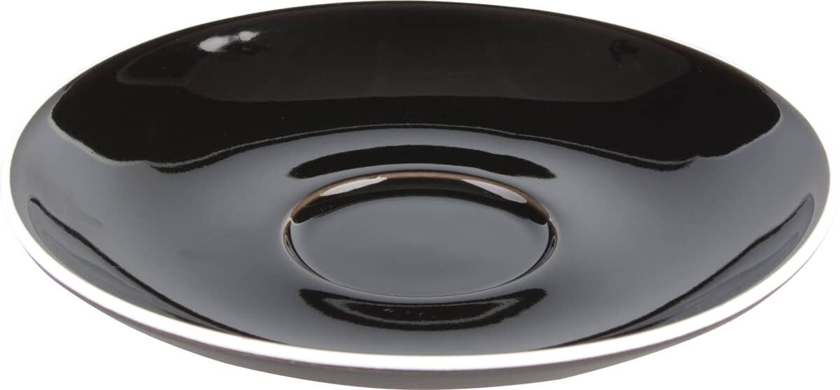 Soucoupe pour espresso Italia Black, noir et blanc - 12,5cm