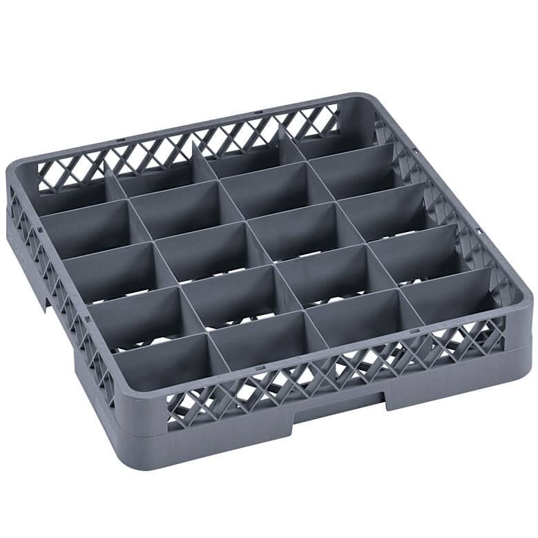 Cesta para lavavajillas básica de 20 compartimentos, gris (Rack 98) - 50 x 50 x 10 cm