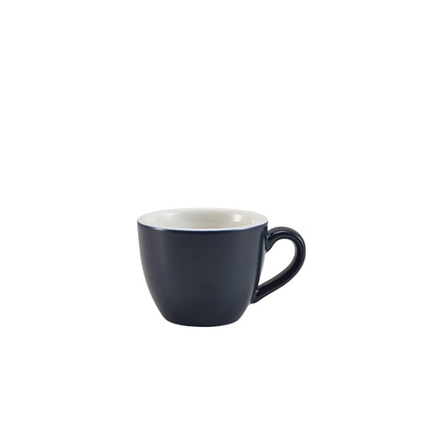 Taza de café espresso de porcelana azul mate – 90 ml (6 uds)
