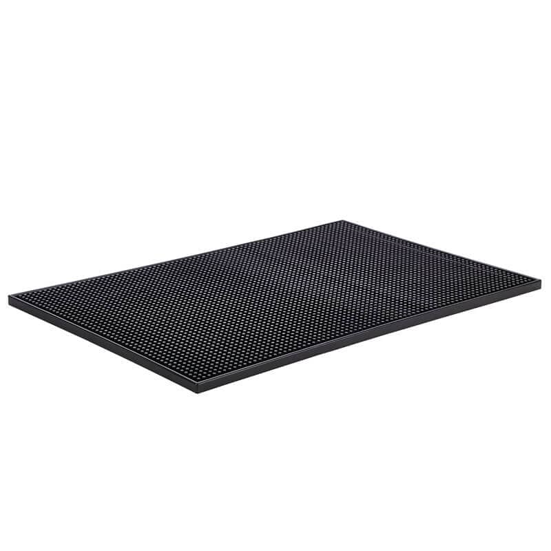 Black PVC bar mat - 45x30x1 cm