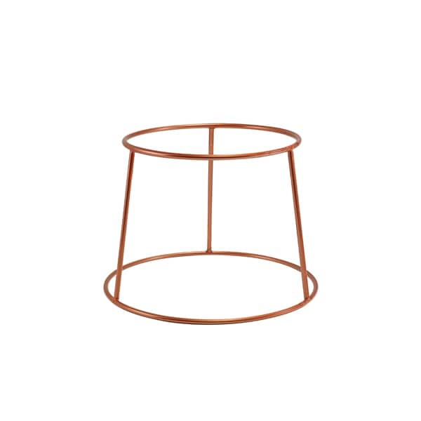 Soporte para bufé redondo, antideslizante, color cobre - 18 cm