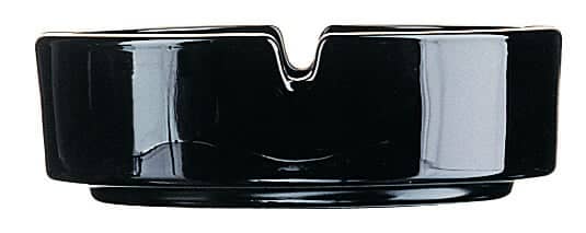 Aschenbecher, Arcoroc - Glas schwarz (10,7cm)
