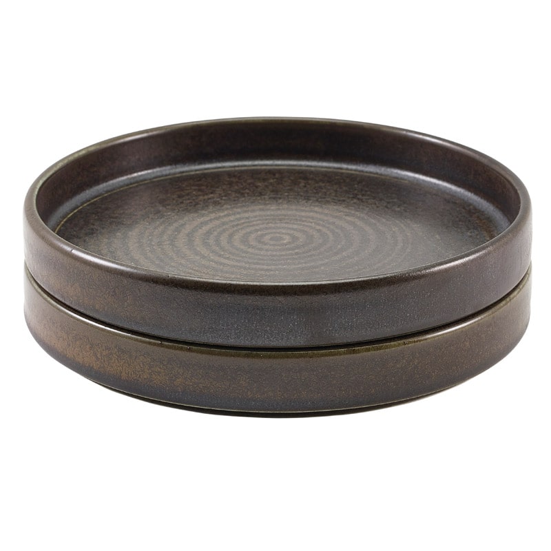 Plato de presentación Terra Cinder Black - 18 cm (6 uds)