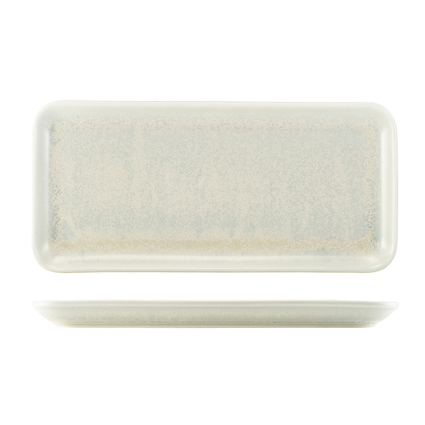 Placa rectangular estrecha Terra Pearl – 36 × 16,5 cm (3 uds)