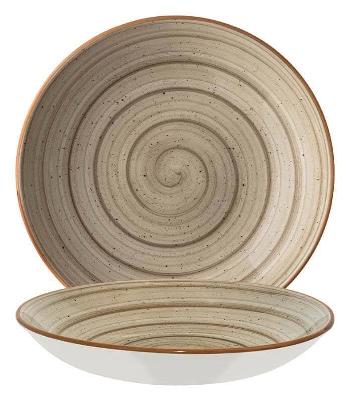 Bonna Aura Aura Terrain Bloom Plato hondo 25 cm beige - 6 ud