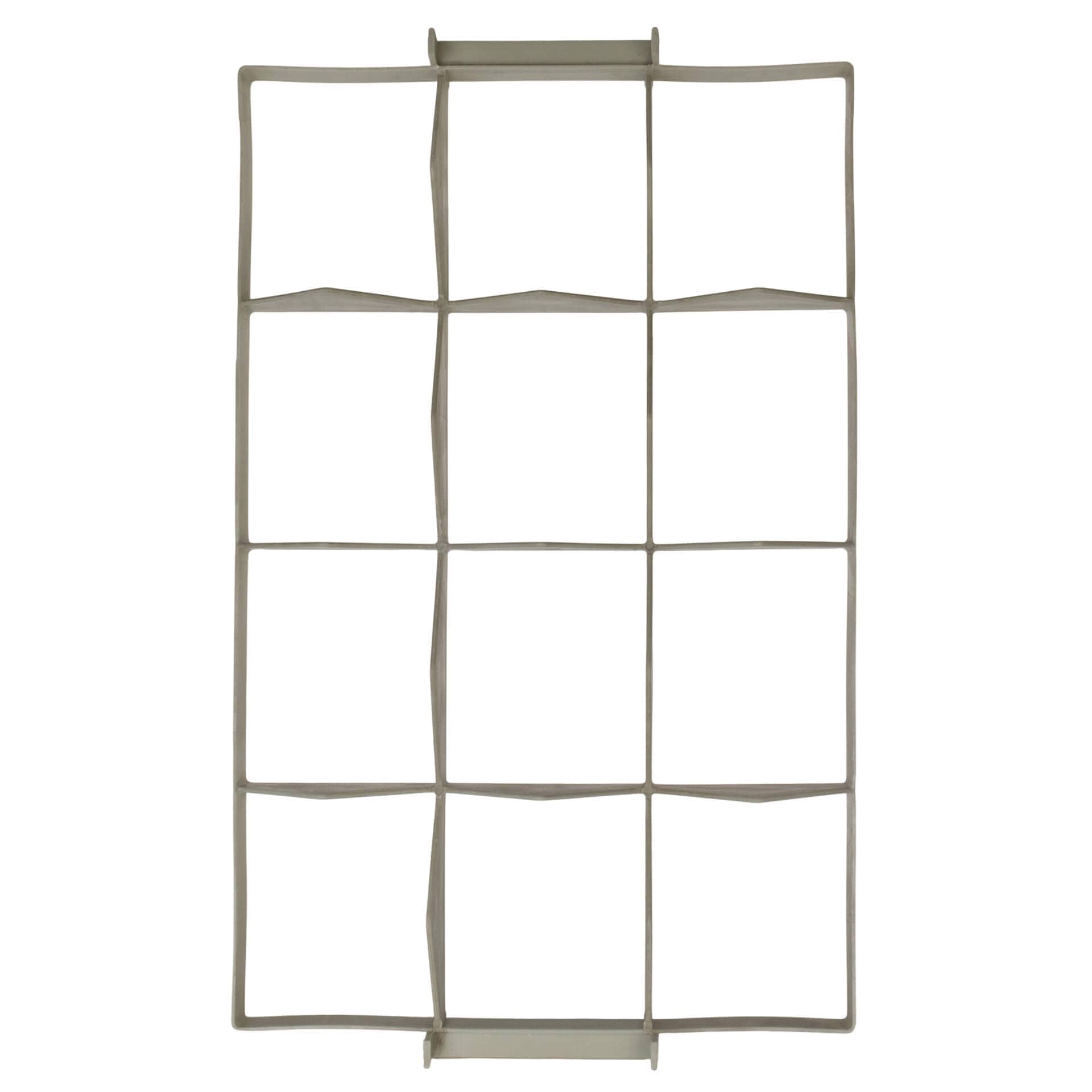 12-compartment insert (top) for glass transport crate, 137x117 mm, gray