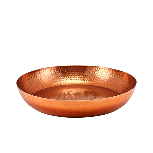Hammered Aluminium Platter, copper-colored - 44cm