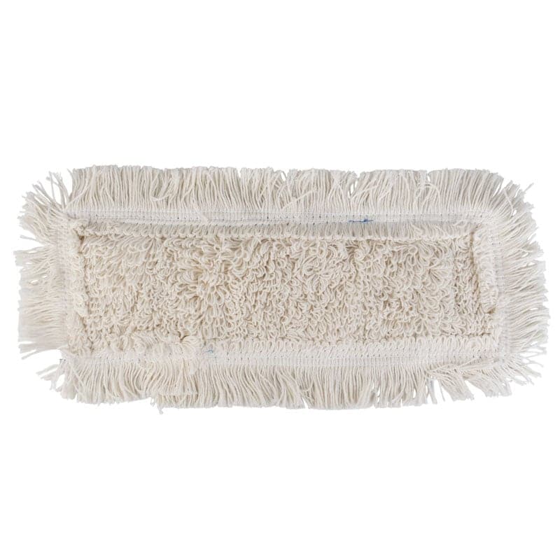 Fregona de microfibra con bolsillos, algodón blanco - 40 cm