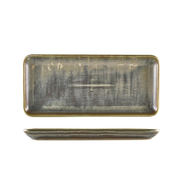 Narrow rectangular platter Terra Matt Grey – 31 × 14 cm (6 pcs.)