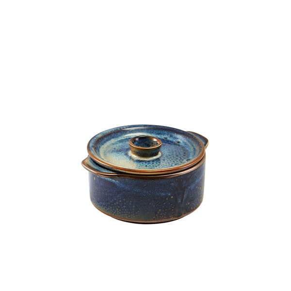 Kleine Auflaufform mit Deckel Terra Aqua Blue – 10,4 cm (6 Stk.)