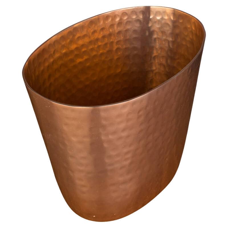Bottle cooler / wine cooler, aluminum copper-colored hammered - 20.5x14cm